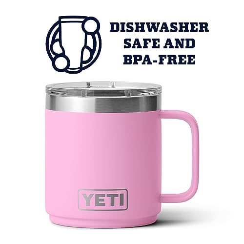 Image of YETI Rambler 10 oz Stackable Mug, Vacuum Insulated, Stainless Steel with MagSlider Lid, Power Pink