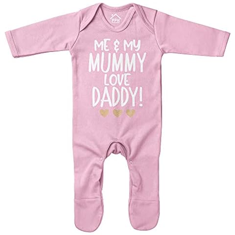 Purple Print House Baby Girls Daddy Romper Cover