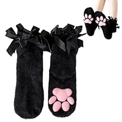 Furry Black Short Socks