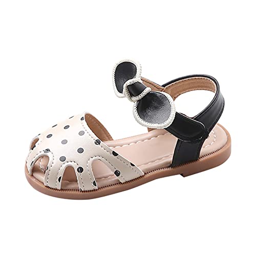 Toddler Beach Shoes Girls Kids Shoes Soft Soled Dot Non Slip Bowknot Children Beach Sandals 4 Flip Flops