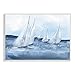Stupell Industries White Sailboats Coasting Ocean Waters Blue Tide Wall Plaque, 19 x 13