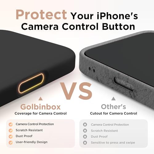 Image of GolbinBox Magnetic for iPhone 17 Case, Silicone Cover, Black