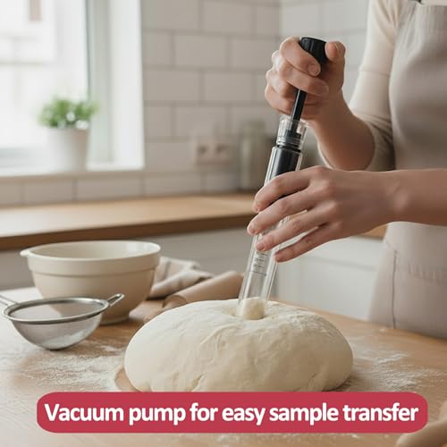 Image of Sourdough Aliquot Jar Set, Glass Fermentation Tracker Tube with 0-150% Scale, Precision Sourdough Starter Kit for Dough Rise, Bread Proofing, Home Baking Supplies