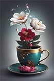 Puzzle 120 Teile Erwachsene Tassenblume, Kreative Unterhaltung, Herausforderndes Rätsel, Spaß, Klassisches Puzzle 25 x 20 cm 120 Teile Puzzle