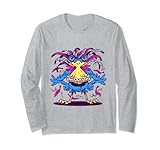 Bunter Paradiesvogel Federnkleid Kostüm Fasching Karneval Langarmshirt