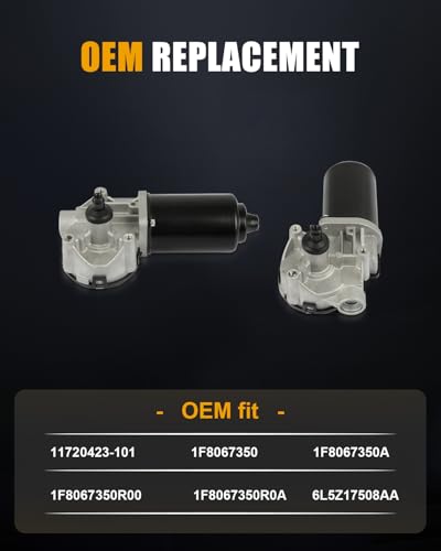 Image of ROADFAR Front Windshield Wiper Motor Fit for Ford for Ranger|for Mazda | For Ford For E-150|For Ford For Explorer Sport 2001-2003|For Mercury For Tracer 1991-1999|OE 1F8067350A|5 Pins