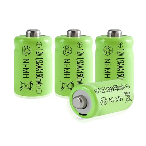 Baterías recargables NiMH 1/3 AAA 150mAh 4 unidades miniatura 1