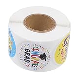 Lurrose 1 ロール 卒業ステッカー ステッカータグ ウェディングステッカー 星 スクラ ブックステッカー ラウンドステッカー 驚き diyラベルステッカー シーリングステッカー コート紙