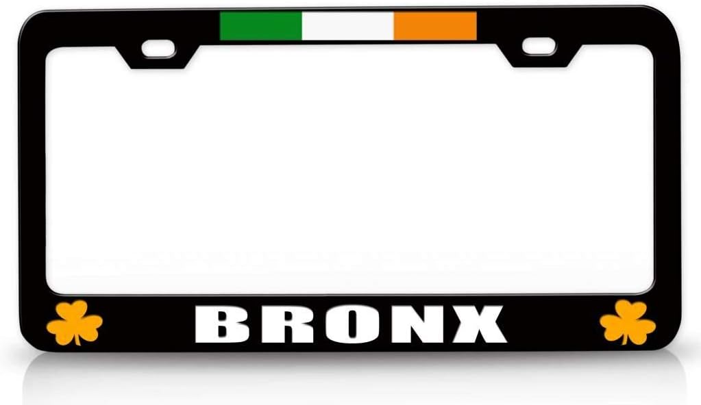Bronx Irish Logo Flag Metal Car SUV Truck License Plate Frame Bl c38