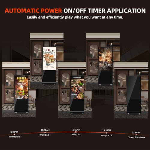 Image of Touch Screen Digital Kiosk, 65 Inch Interactive Digital Signage Display for Retail, Mall, Office Lobby, Events, Advertising Board with Built-in Media Player