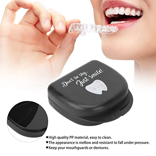 Estojo para Alinhador de Dentes, Plástico Preto à Prova de Poeira, Caixa de Armazenamento de Dentadu
