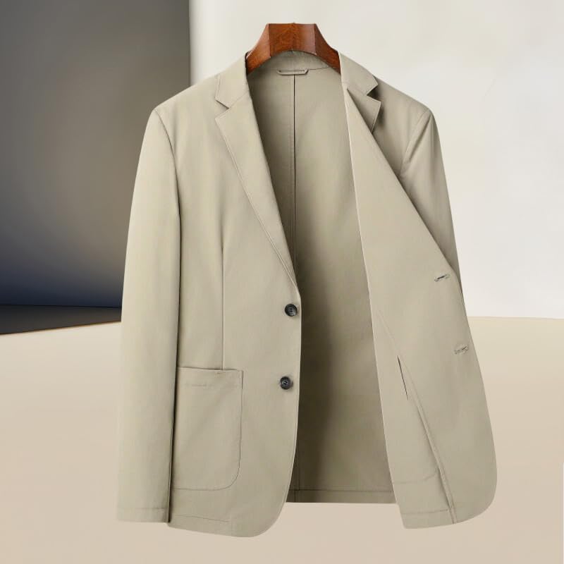 Men's Spring Autumn Trendy Business Single Young Solid Color Single Layer Lightweight Blazer Jacket Outerwear4