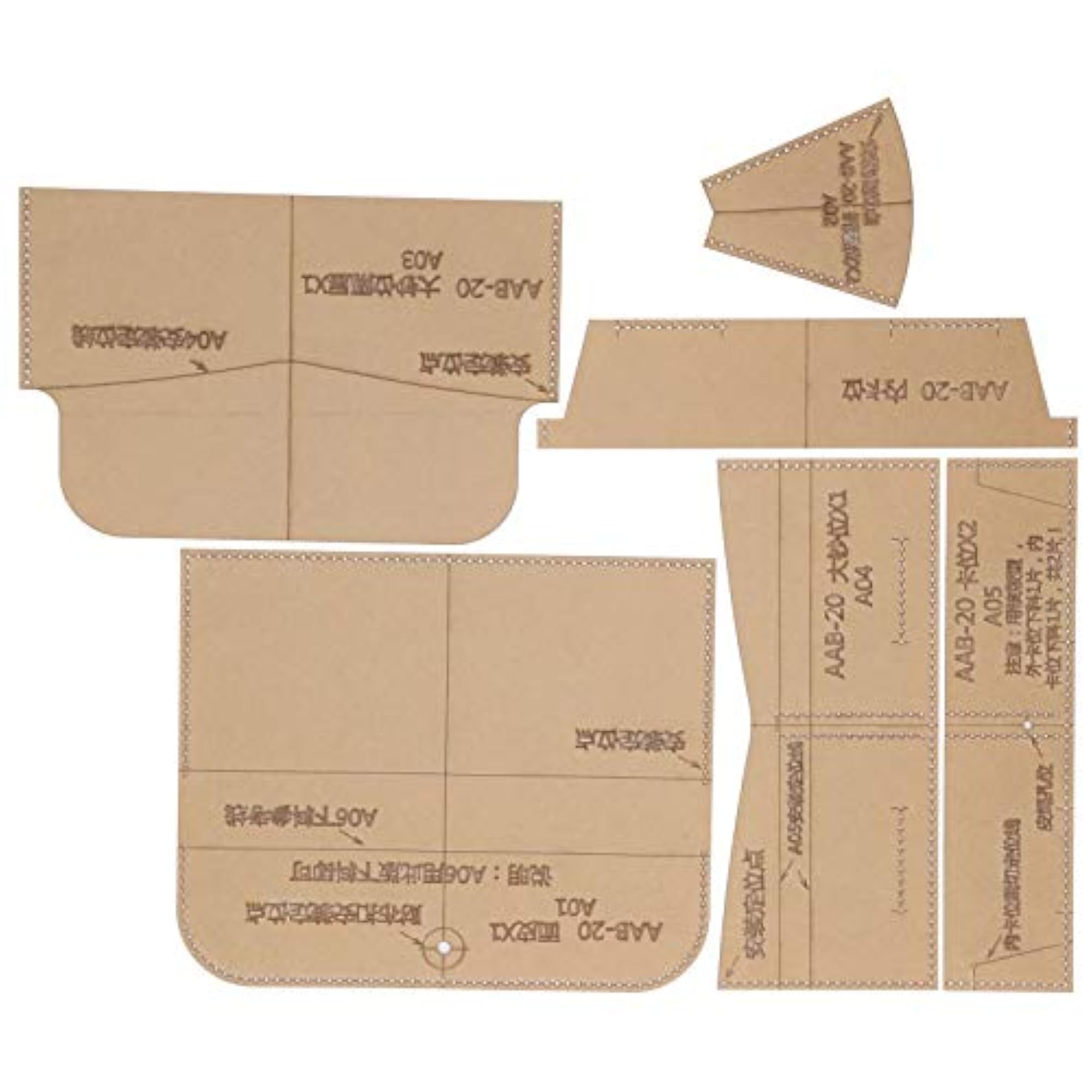 Acrylic Leather Pattern Template for Handbags