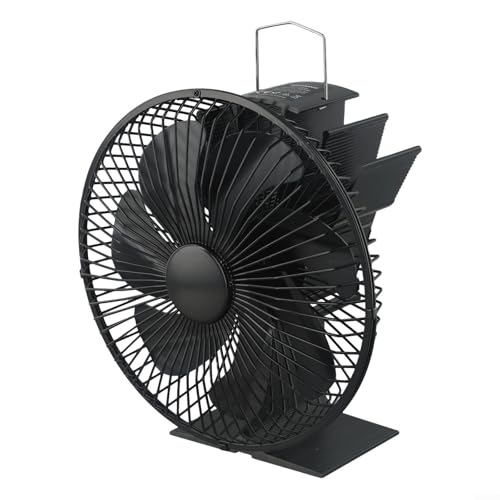 Eficiente ventilador de estufa de 7 aspas para circulación de aire caliente, complemento perfecto para la configuración de tu chimenea Eficiente ventilador de estufa de 7 aspas para circulación de aire caliente, complemento perfecto para la configuración de tu chimenea