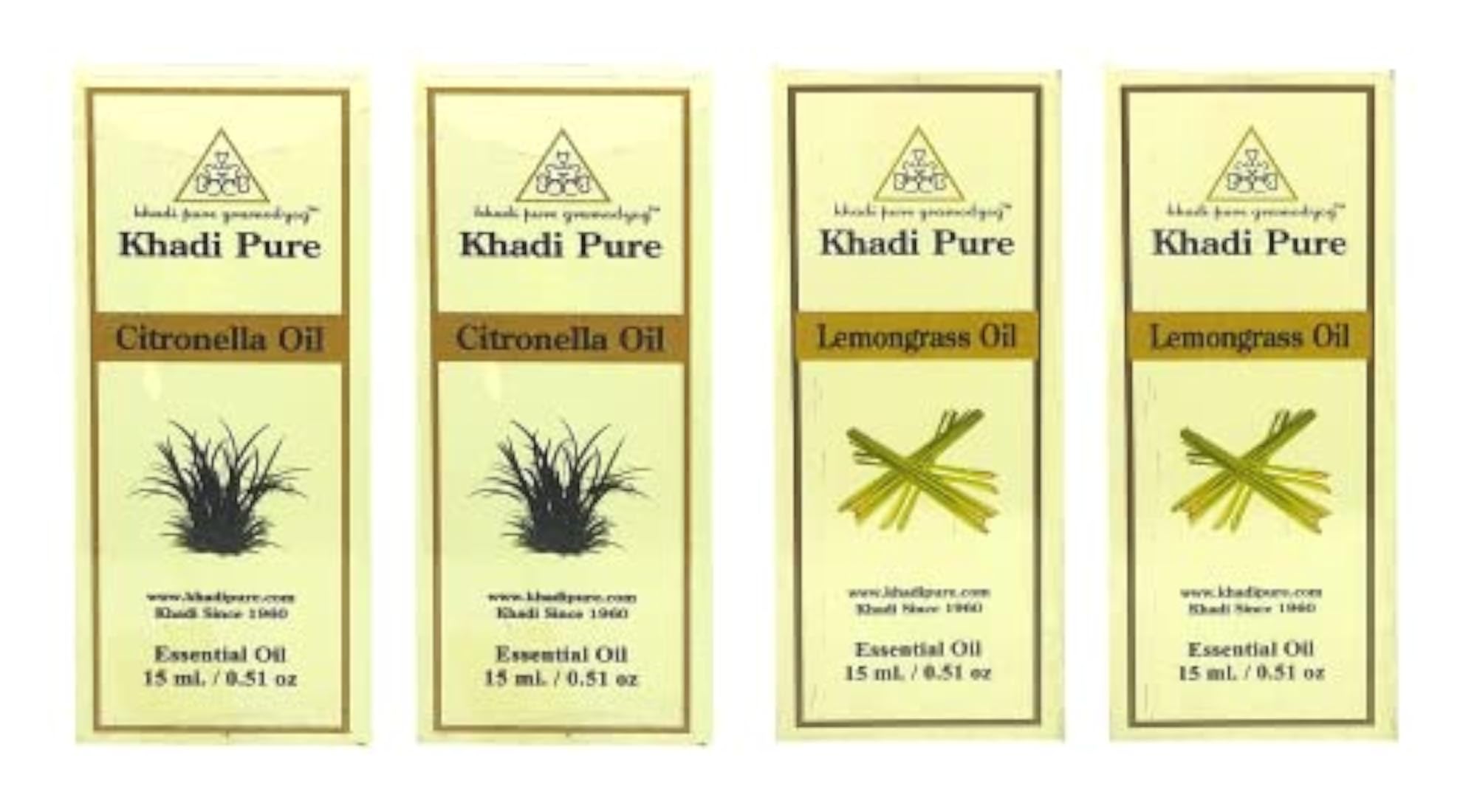 Citronella & Lemon Grass Essential Oil, 15 Ml (Pack Of 4)