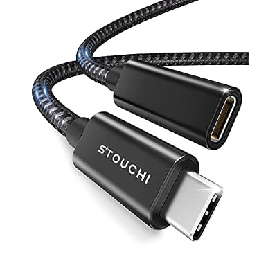 Stouchi USB C Extension Cable 3.3FT/1M, PSVR2 Extension Cable Type C 3.2 Male to Female Fast Charging & Audio Data Transfer for Galaxy S23, iPad mini/pro, MacBook Air M2/ M1 Mac, Mag- Safe