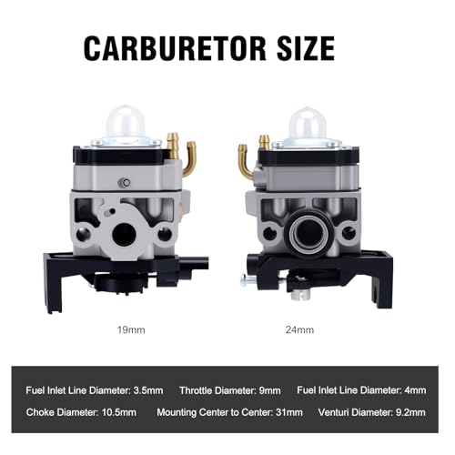Buckbock 16100-Z0H-825 Carburetor for Honda GX25 GX25N GX25NT FG110 HHT25S 4 Cycle Engine Mantis 4 Stroke Tiller Replace 16100-Z0H-053 16100-Z0Z-034 16100-Z0H-824 - Thumbnail 3