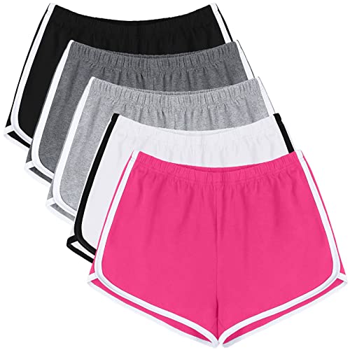 URATOT 5 Pack Shorts for Women Summer Casual Lounge Short