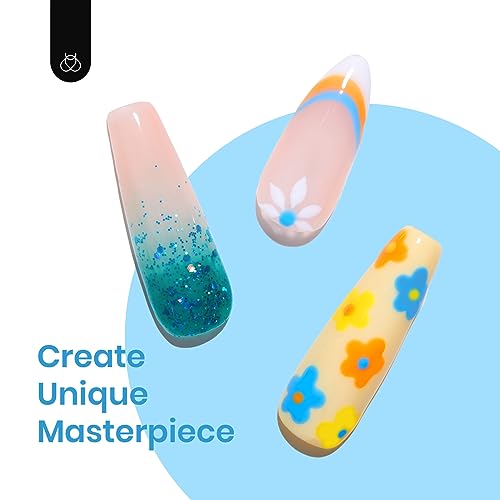 Image of Beetles Gel Polish Set, 6 Colors Yellow White Orange Blue Gel Polish Kit