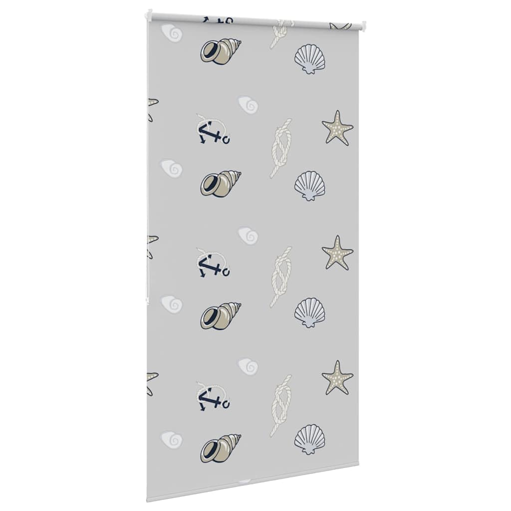 Store Enrouleur de Douche 140x240 cm Tissu 136 cm occultant Salle de Bain PEVA imperméable Motif étoile de mer Installation Plafond Mur fenêtre sans perçage sécurité Enfant