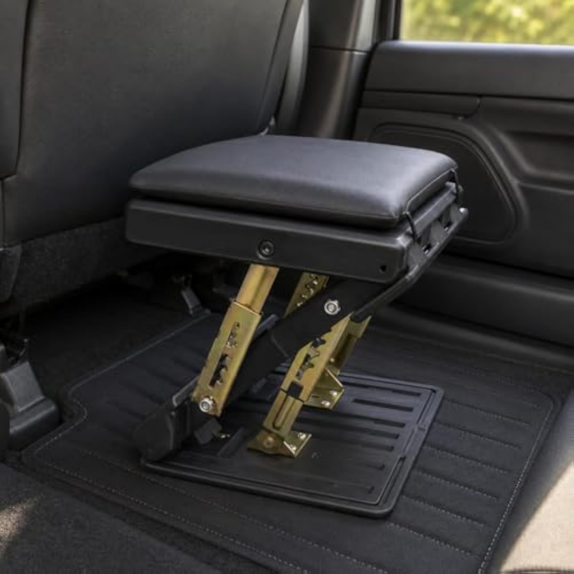 Compact Car Seat Footrest Metal Frame