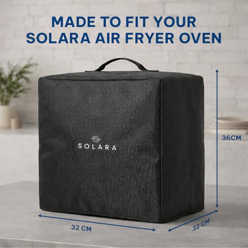 Image of SOLARA 12L Air Fryer Oven Signature Combo with 9 Accessories, 500ml 2-in-1 Glass Oil Sprayer & 6 Reusable Silicone Basket Liners with Cover Bag, 12 Preset Menus, BPA-Free, Air Fryer Accessories