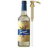 Torani Zero Sugar Puremade Syrup, Vanilla Flavoring for Drinks, Non-GMO, Glass Bottle with Pump Included, 25.4 Fl Oz