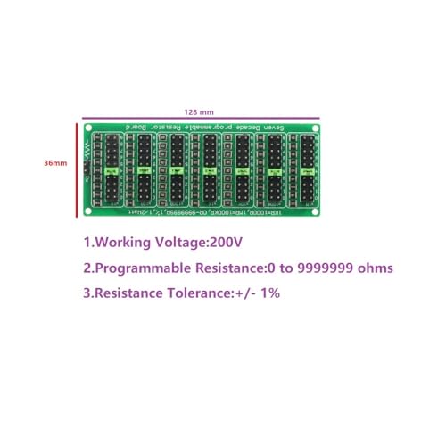 programmable resistors seven decade programmable resistor resistance board module 1r - 9999999r step 1r 1 12 watt