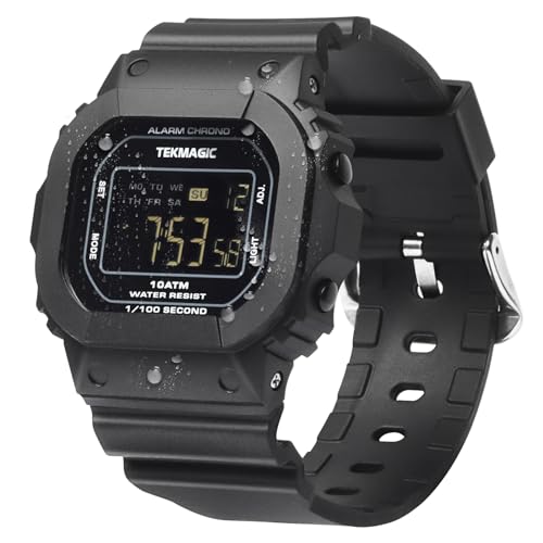 10気圧耐水性水泳潜水用スポーツ腕時計、目覚まし時計、ストップウォッチ、タイマー、デュアルタイム、カレンダー、12 時間制と 24 時間制の切り替え可能