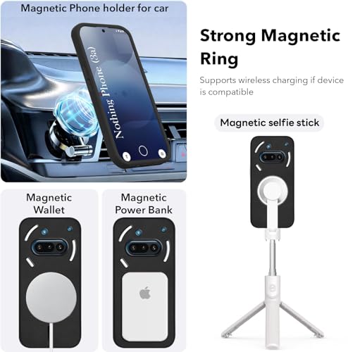 Image of Jkobi Leather Finish Back Cover Case for Nothing Phone 3A 5G (MagSafe Compatible Wireless Charging | Soft Touch | Camera Bump Protection)