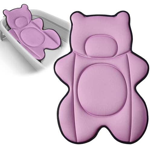 Image of Ihaapsi Infant Baby Bath Cushion,Fits Inside Most Baby Bathtubs, Breathable Soft Baby Bath Support Seat,Baby Bath Pad Bath Pillow for Bathtub,Newborn Bath Mat with 4 Suction Cups (Pink)