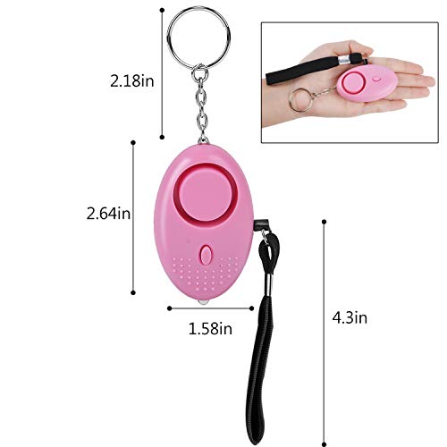 Justdolife Alarme pessoal com som seguro, chaveiro bonito de 130 dB, alarme de segurança de emergênc