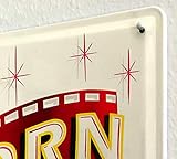 Kino Deko Popcorn Blechschild, 20 x 30 cm - 4