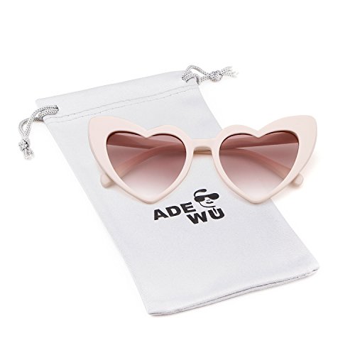 Preisvergleich Produktbild ADEWU Herzform Sonnenbrille Mode Retro Brille Damen Frauen