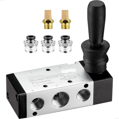 Électrovanne pneumatique NPT 3/8 pouce levier push-pull 5 voies 2 pos