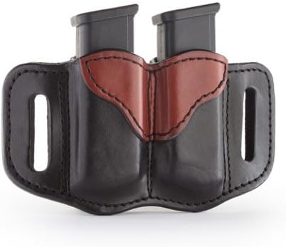 1791 Gunleather 2.2 Mag Holster - Double Mag Pouch for Double Stack Mags, OWB Magazine Pouch for Belts - Black & Brown