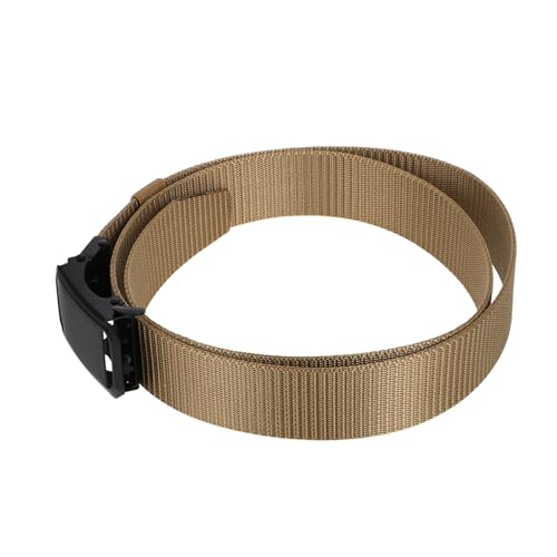 Adjustable Men's Casual Belt Breathable Ratchet Belt for Young Students Sports Durable Utility for Jeans Outdoor Activities Khaki Color