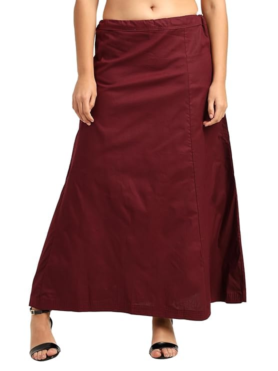 Women's Cotton Petticoat, Full Length Saree Inner Skirt with Adjustable Drawstring Underskirt-picture-14