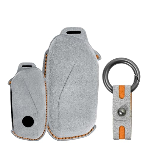 Coque de clé BMW en daim gris réparer et protéger un boîtier usé 4 boutons