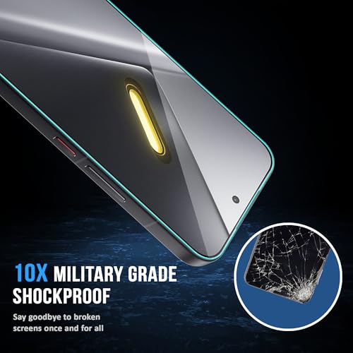 Image of FIRST MART Tempered Glass for Poco X8 Pro Max & Poco F7, 9H Full-Glue Screen Protector, 3D Edge-to-Edge, HD Clear, Oleophobic, Case-Friendly, Black, Pack of 1