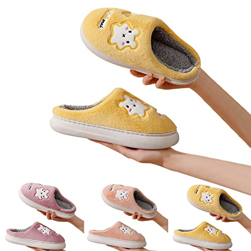 Gibobby Durable Furry Slippers for Women Lightweight & Non-Slip Christmas Gifts