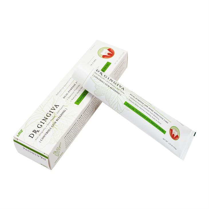 LMZ Dr. Gingiva Herbal Gum Specialist Toothpaste - 120g, Refreshing Spearmint Flavor, Fluoride Toothpaste with Natural Herbs - Controls Gum Bleeding, Anti-Gingivitis, Anti-Plaque, Anti-Cavity