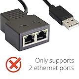 ETHERNET SPLITTER, Internet Splitter, Network Switch, CAT6, RJ45, 100mbps, USB Powered, 5 Port LAN Switch To Add More Ethernet Ports To Your Internet Router CCTV - Image 4