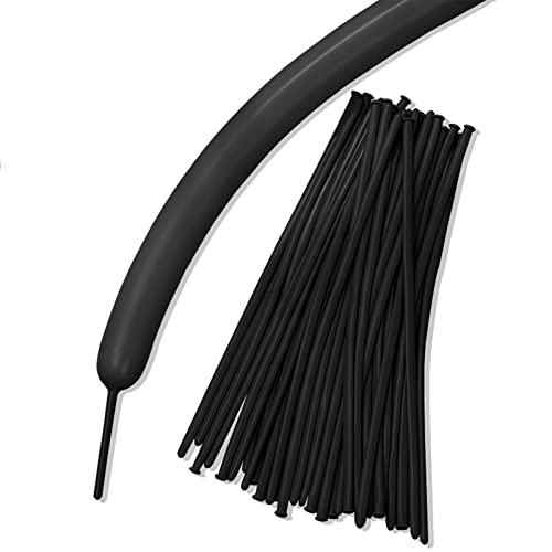 100 Pcs Long Balloons DIY 260 Latex Balloons for Birthday Wedding Decor, Party Decoration, Ties (Black)