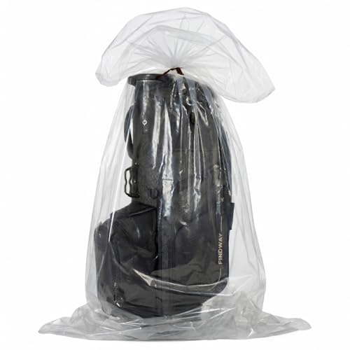 Wowfit 5 CT 45x65 inches Extra Large Clear Plastic Bags Perfect for Car Seat, Luggage, Suitcase, Stroller, Chair, Kids Bike and Attic Storage (3 Mil Flat Bags)