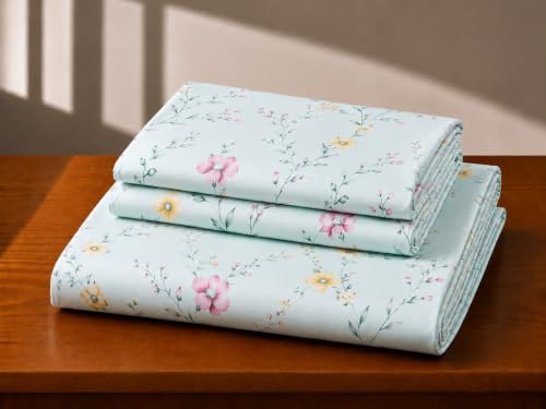 Image of Castiqa Elastic Fitted Supersoft Premium Polycotton 200TC Double Bedsheets King Size 78x72 Inch with 2 Pillow Covers (Fits Upto Mattress of 8Inches) (Multicolor XII)