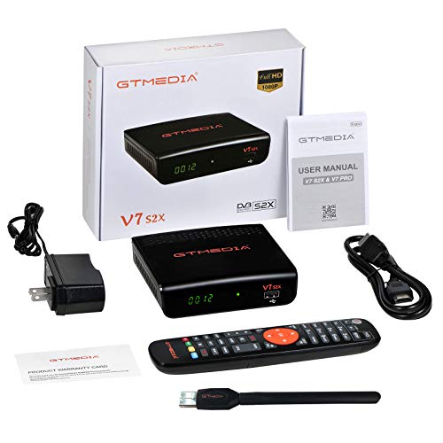 Gt Media V7S2X Hd Free To Air Fta Digital Satellite Tv Receiver With Usb Wifi Antenna, Dvb-S/S2/S2X H.264 Full Hd 1080P, Decodificador Satelital For Astra 19.2E Galaxy 19 97W #TOP6
