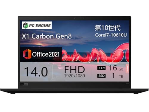 yςݕizm[gp\RThinkPad X1 Carbon Gen8 / Win11 / 10Core i7 / 16GB / m.2 SSD 1TB / 14^FHD(1920x1080) / WebJ/LAN/Blue