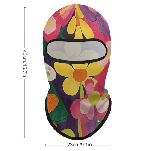 Balaclava para hombre y mujer, máscara completa para esquiar, con diseño de mariposas y flores, cubre cara para ciclismo miniatura 2