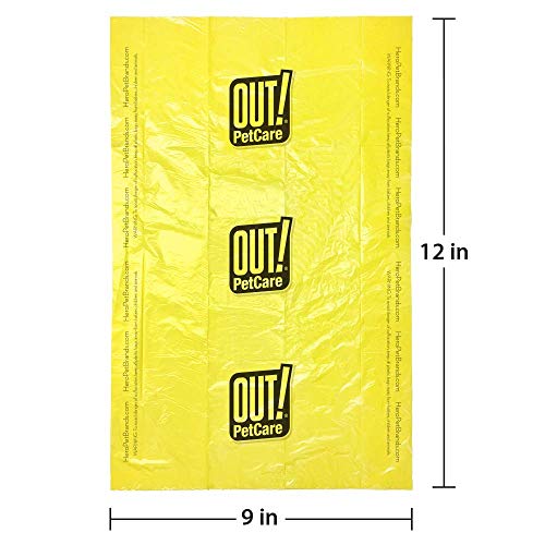 OUT!Hundekot Pick-up-Taschen, 1 Packung mit 60 Beuteln (4 Rollen, 15 Beutel / Rolle)